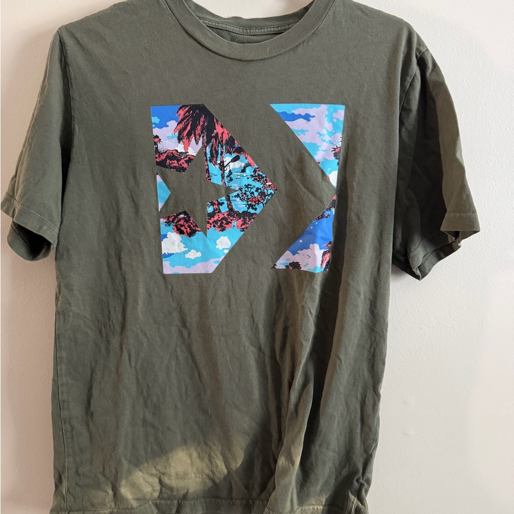 Converse Olive Green Graphic Tee